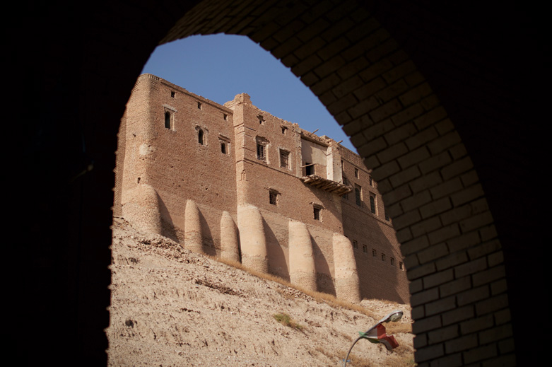 View of the buttressing on the citadel walls